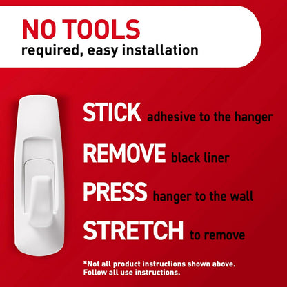 Command Large White Hooks, 14 Hooks, 16 Strips