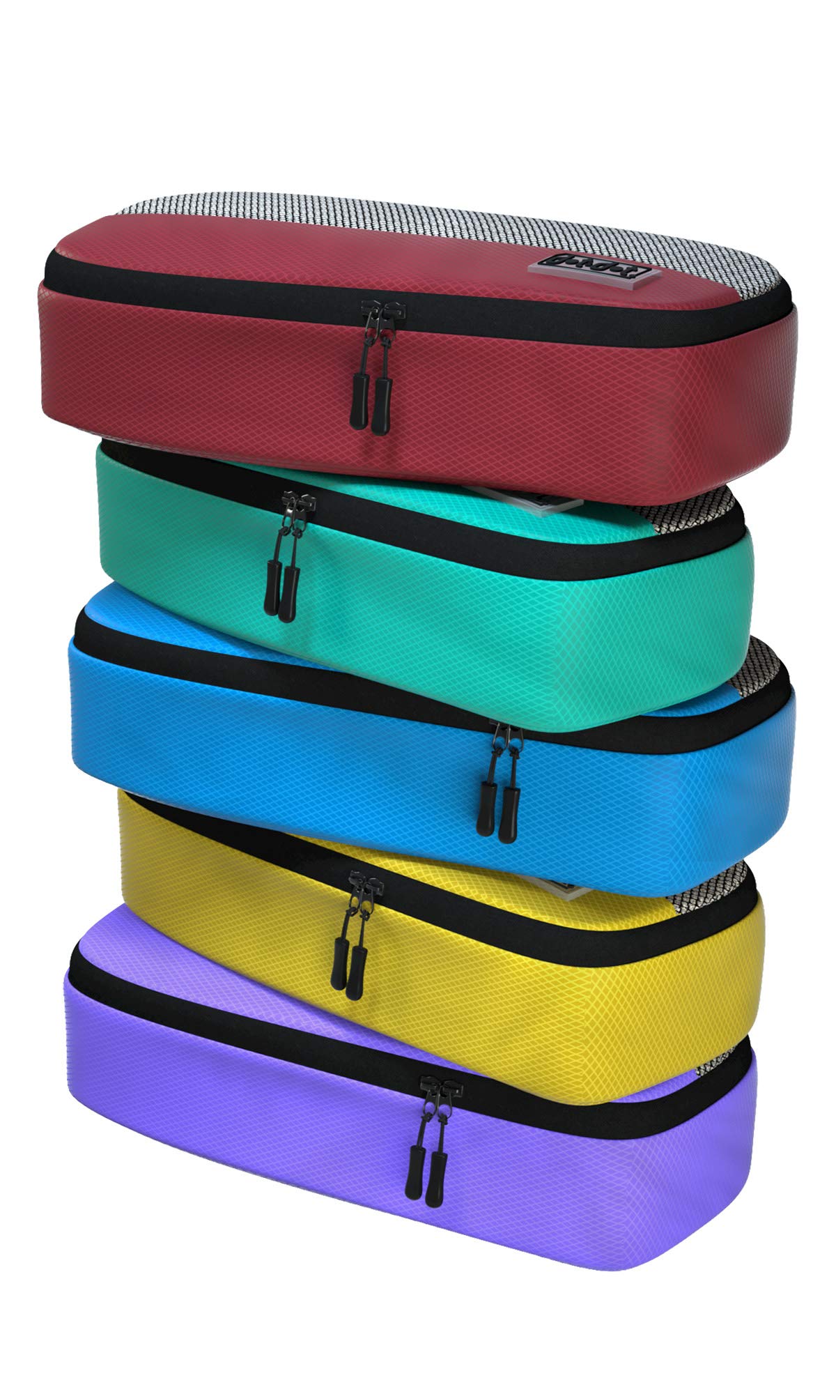Dot&Dot 5pc Large Packing Cubes for Travel - Lightweight Luggage Organizer Bags for Suitcases (Non-Compression)