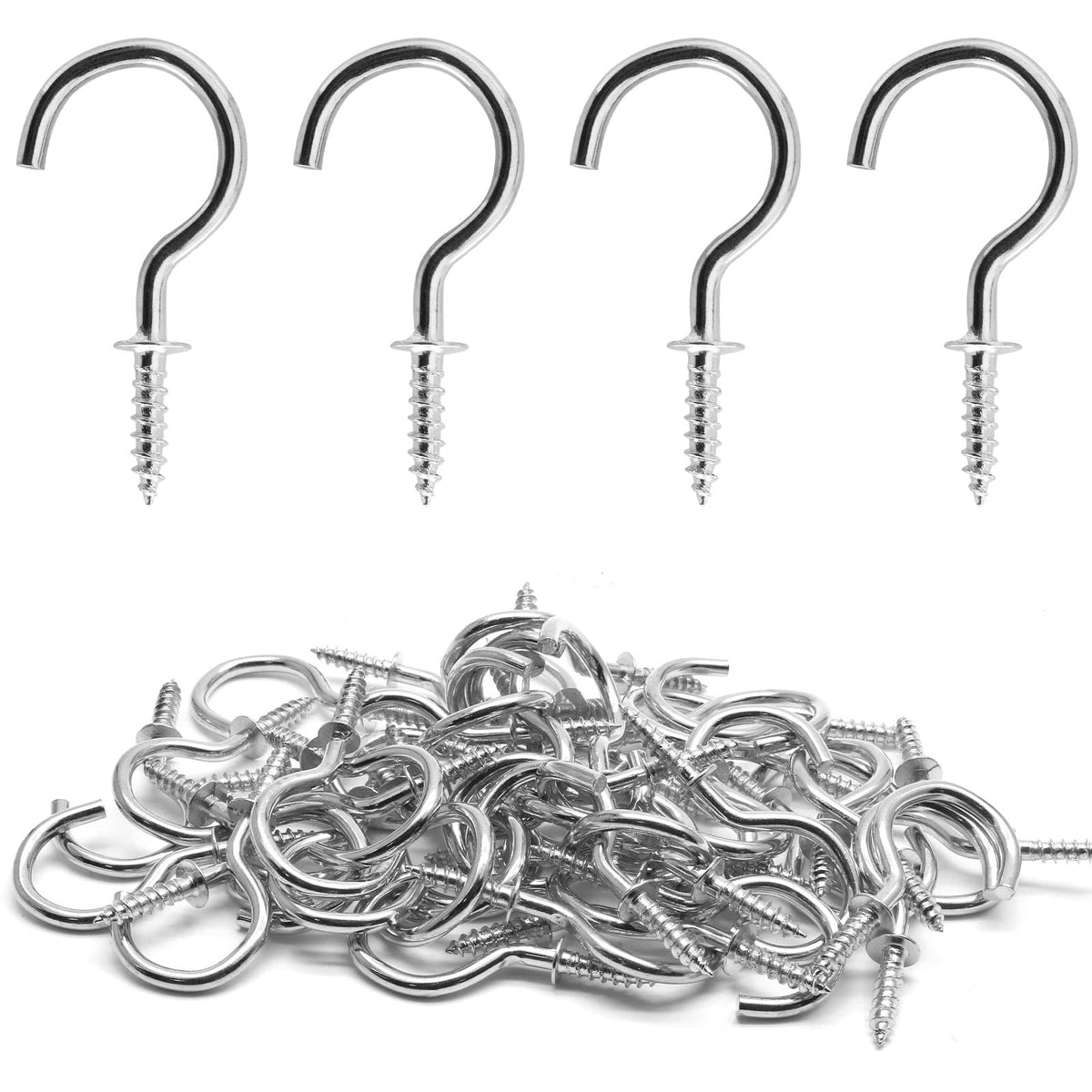Biaungdo 1/2" Ceiling Cup Hooks, Gold, 100 Pcs