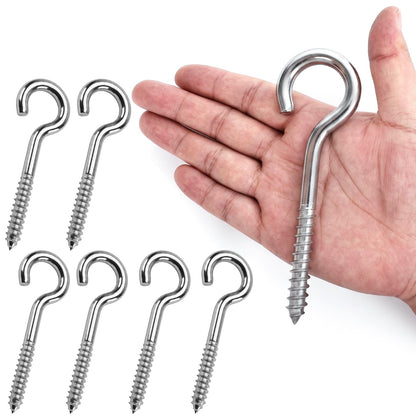 50 Pack 1 Inch Eye Bolts M2 Screw in Hooks,304 Stainless Steel Screw-in Hooks，Metal Ceiling Hooks，for Hanging Plants, Yoga, Lighting fixtures, Indoor and Outdoor use (50, M2-1inch)