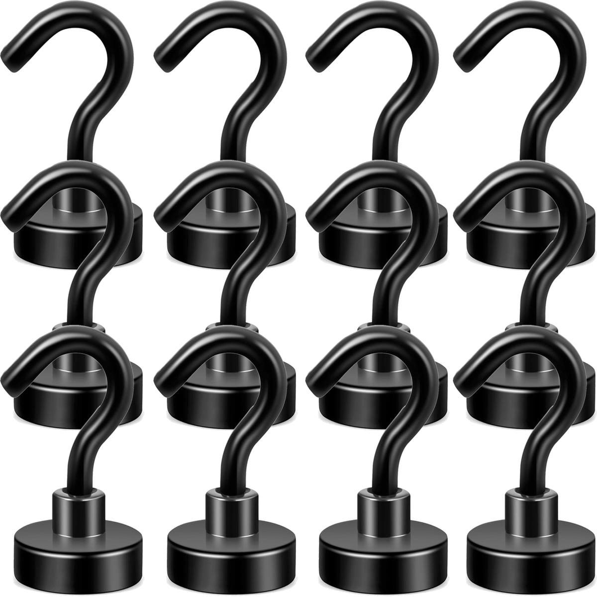 Neosmuk Magnetic Hooks, 30lb Heavy Duty, Silver, 10 Pack