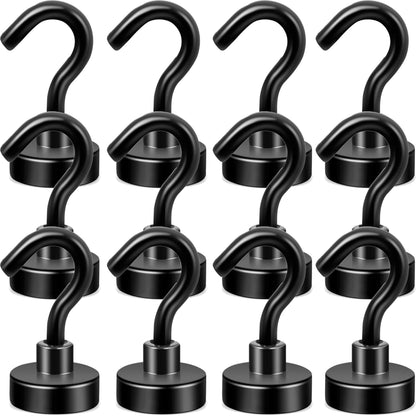 Neosmuk Magnetic Hooks, 30lb Heavy Duty, Silver, 10 Pack