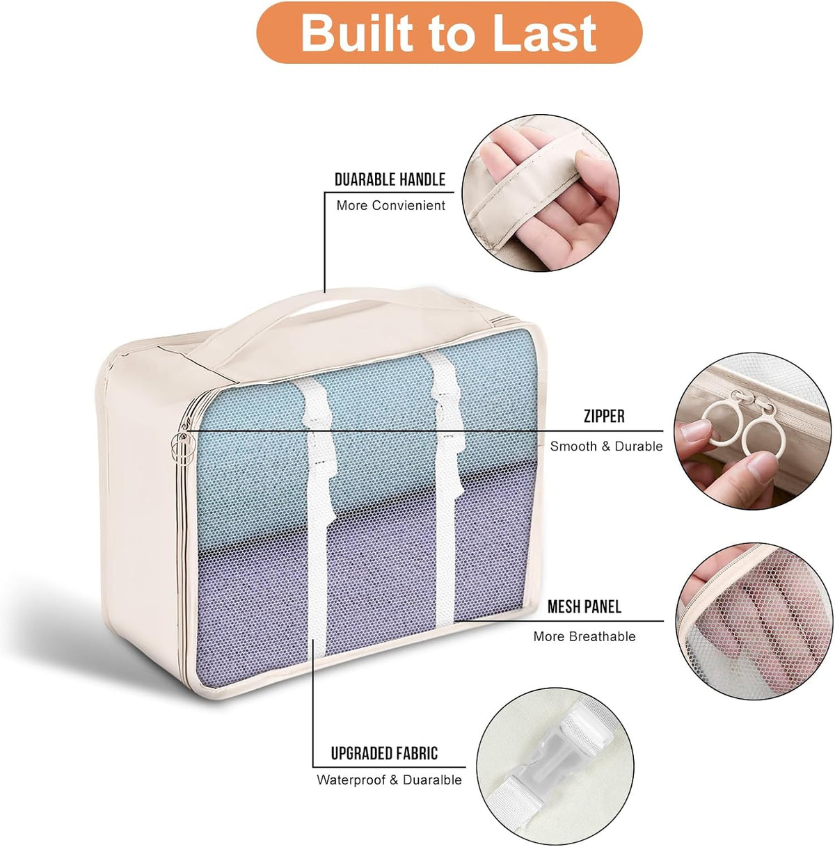 Packing Cubes for Travel 8 Set Luggage Organizer Bags