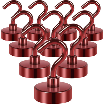 Neosmuk Magnetic Hooks, 30lb Heavy Duty, Silver, 10 Pack