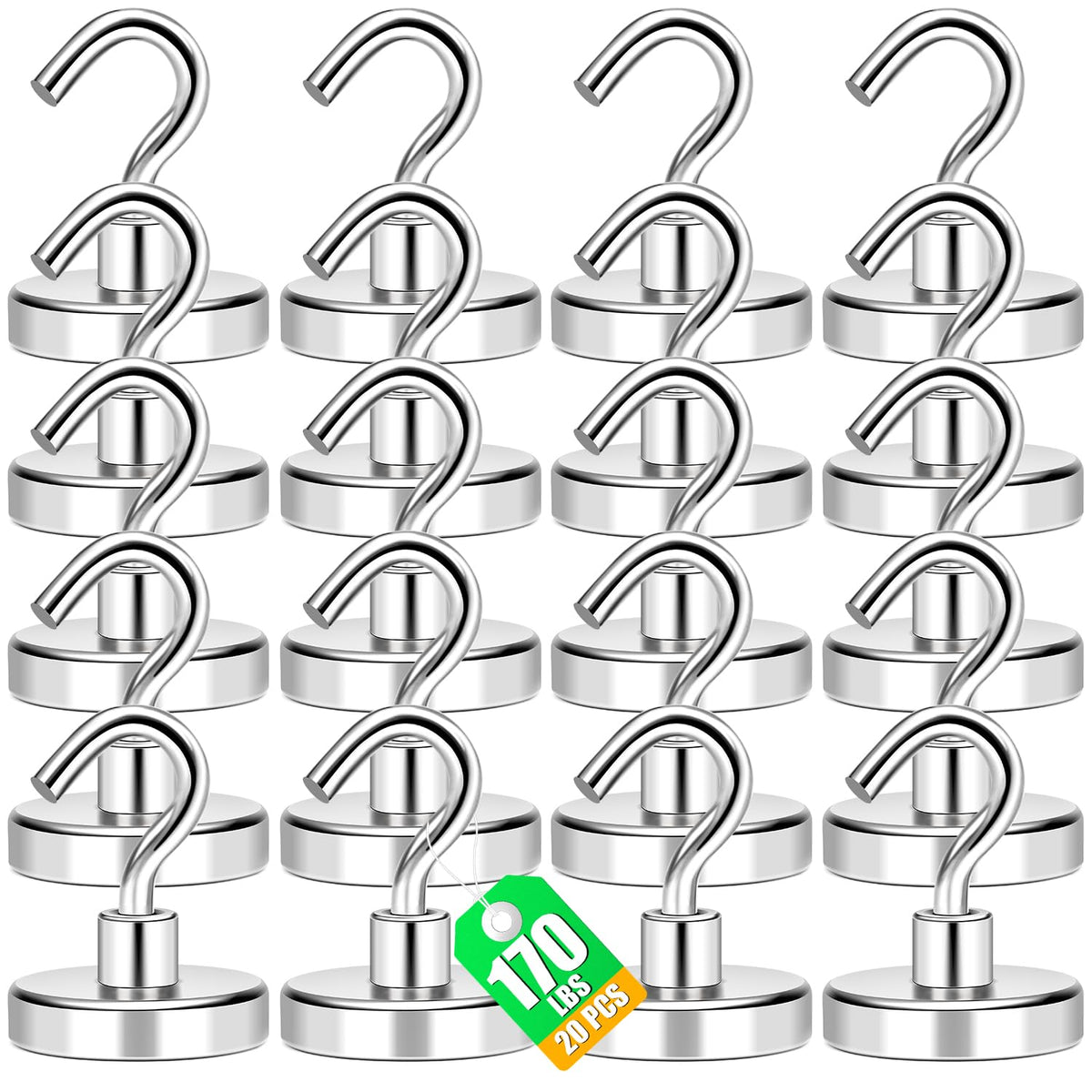 MIKEDE 80LBS Magnetic Hooks, Strong Cruise Cabin Ship Essentials Black