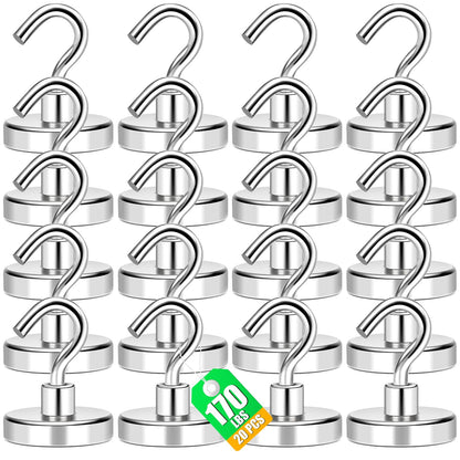MIKEDE 80LBS Magnetic Hooks, Strong Cruise Cabin Ship Essentials Black