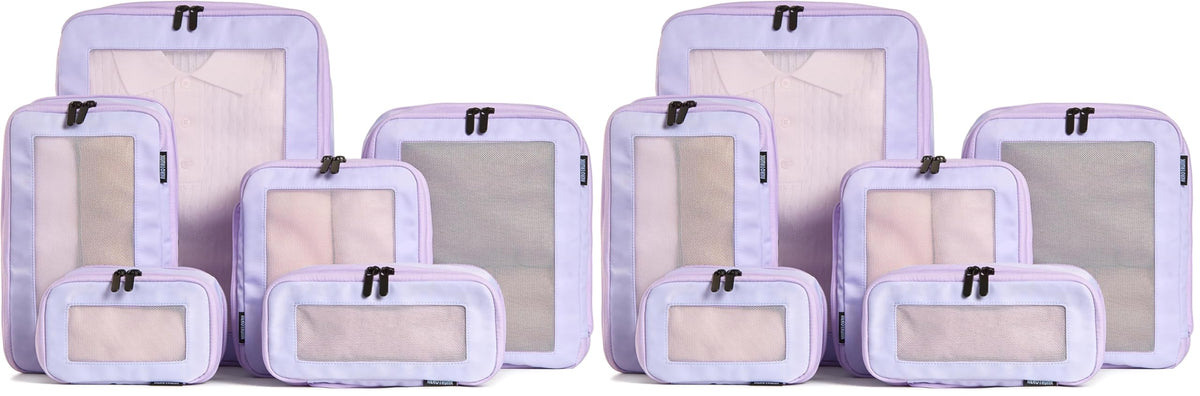 Aerotrunk Compression Packing Cubes for Travel, 6-Pack, Light Grey