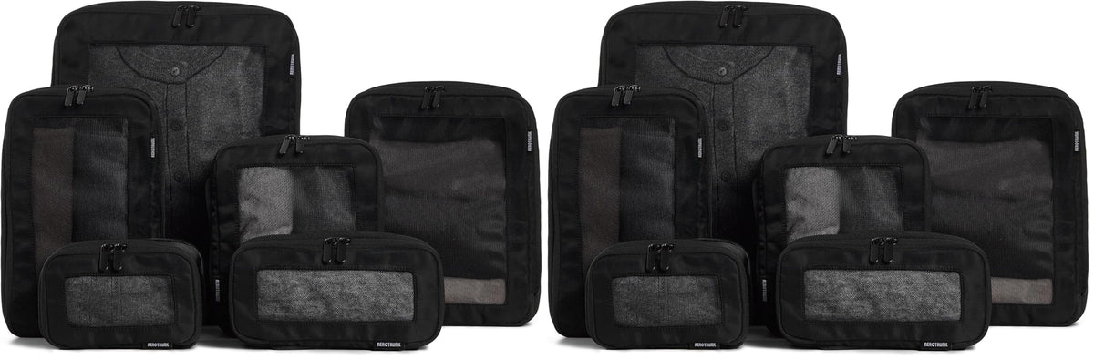 Aerotrunk Compression Packing Cubes for Travel, 6-Pack, Beige