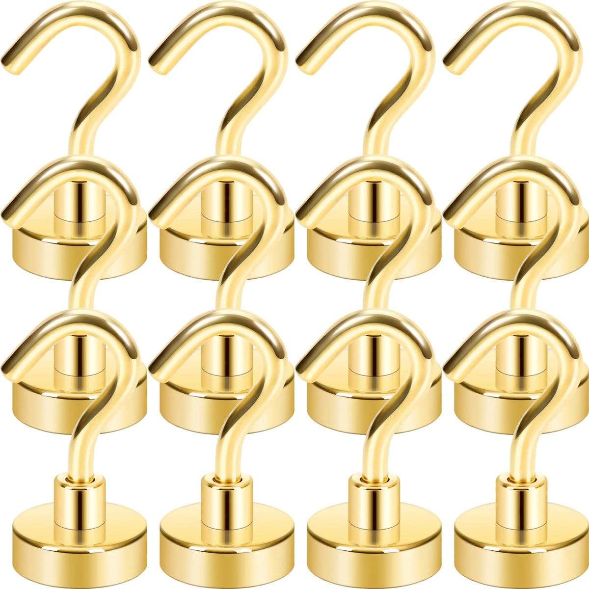 Neosmuk Magnetic Hooks, 30lb Heavy Duty, Silver, 10 Pack