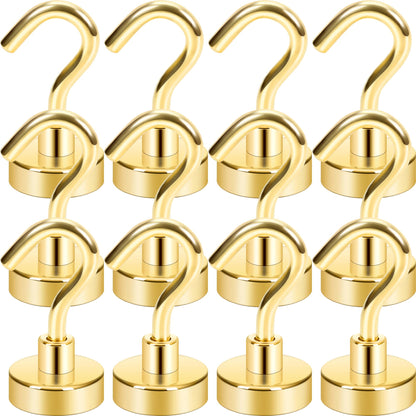 Neosmuk Magnetic Hooks, 30lb Heavy Duty, Silver, 10 Pack