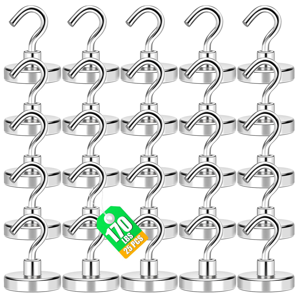 MIKEDE 80LBS Magnetic Hooks, Strong Cruise Cabin Ship Essentials Black