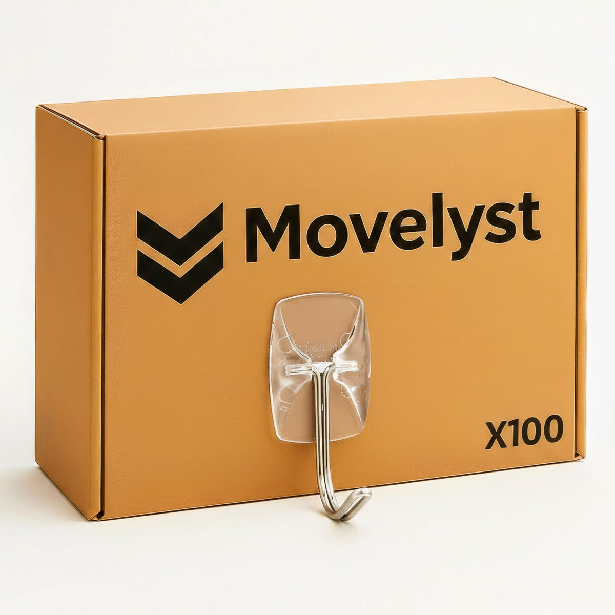 MOVELYST White Wall Hooks for Hanging, 32 Hooks+40 Strips, Value Pack (S)