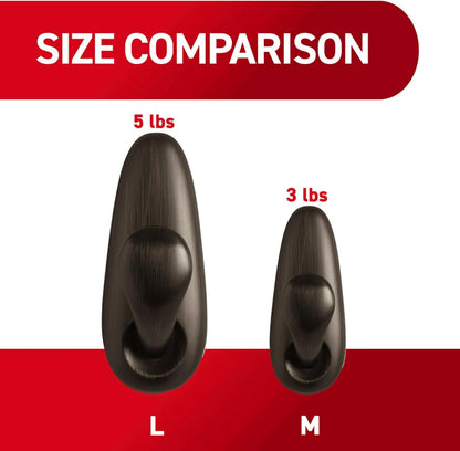 Command Forever Classic Large Metal Hooks, Damage Free Decorating, 2 Hooks