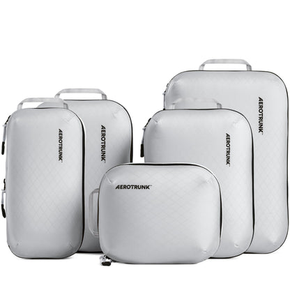 Aerotrunk Ultralight Compression Packing Cubes for Travel, 6-Pack, Beige