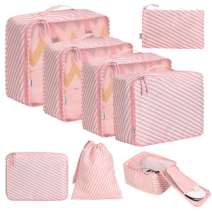 BAGAIL 8 Set Packing Cubes Luggage Packing Organizers for Travel Accessories-Matcha Green
