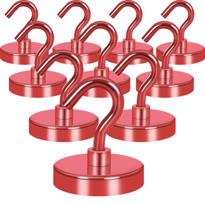 Neosmuk Magnetic Hooks, 30lb Heavy Duty, Silver, 10 Pack