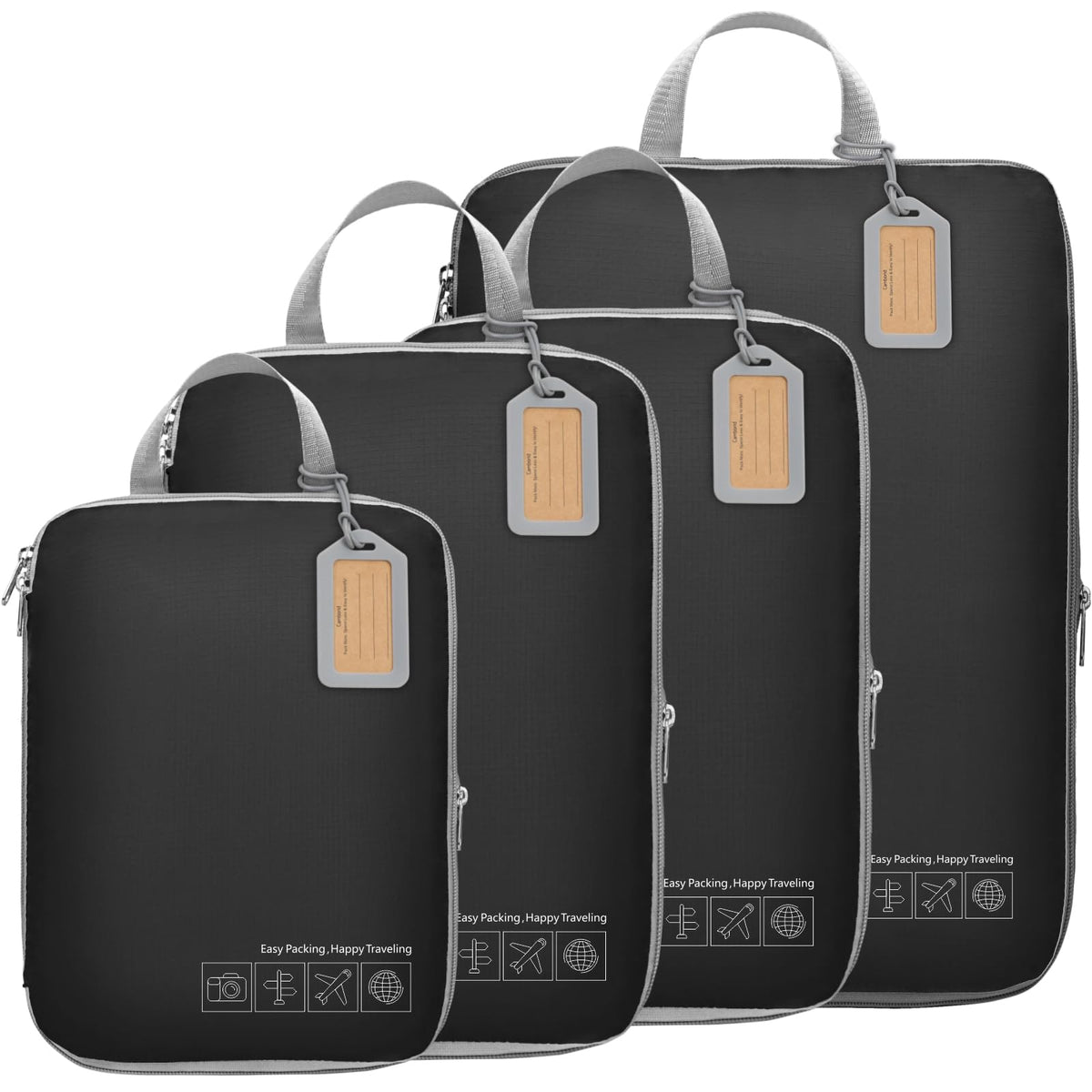 Cambond Compression Packing Cubes for Travel - Luggage Suitcase Organizer