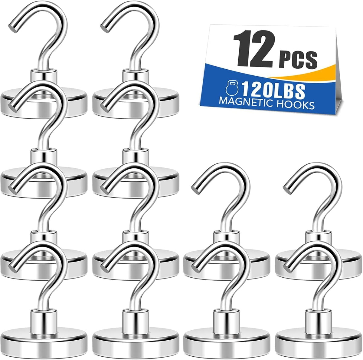 MIKEDE 80LBS Magnetic Hooks, Strong Cruise Cabin Ship Essentials Black
