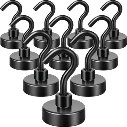 Neosmuk Magnetic Hooks, 30lb Heavy Duty, Silver, 10 Pack
