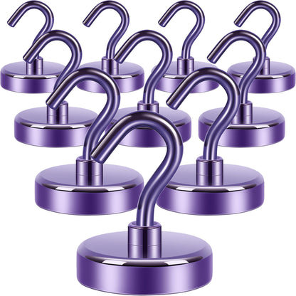 Neosmuk Magnetic Hooks, 30lb Heavy Duty, Silver, 10 Pack