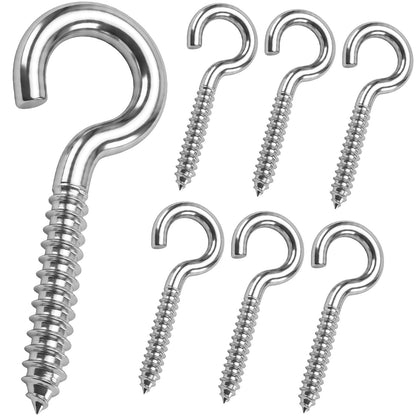 50 Pack 1 Inch Eye Bolts M2 Screw in Hooks,304 Stainless Steel Screw-in Hooks，Metal Ceiling Hooks，for Hanging Plants, Yoga, Lighting fixtures, Indoor and Outdoor use (50, M2-1inch)
