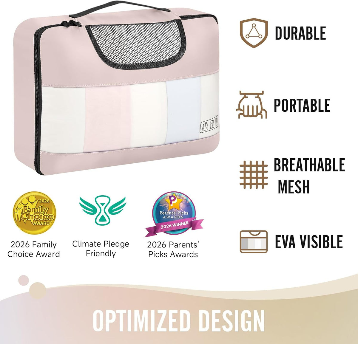 Veken 8 Set Packing Cubes for Travel Essentials, Suitcase Organizer Bags in 4 Sizes, Carry-On Luggage Accessories with Laundry Bag, Airplane Must Have, Gifts for Women Men