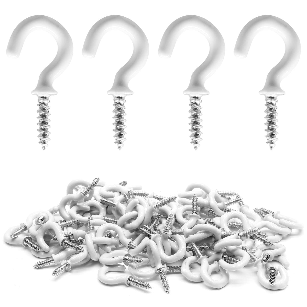 Biaungdo 1/2" Ceiling Cup Hooks, Gold, 100 Pcs