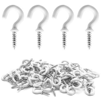 Biaungdo 1/2" Ceiling Cup Hooks, Gold, 100 Pcs