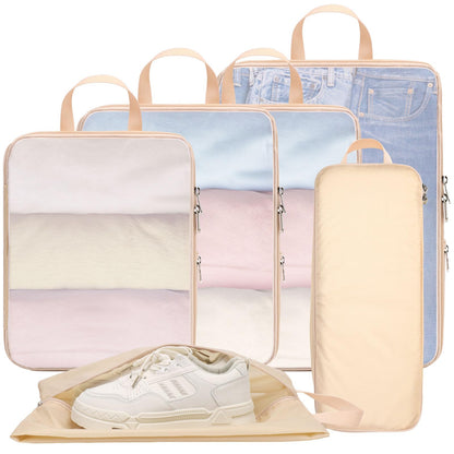 Cambond Compression Packing Cubes for Travel - Luggage Suitcase Organizer