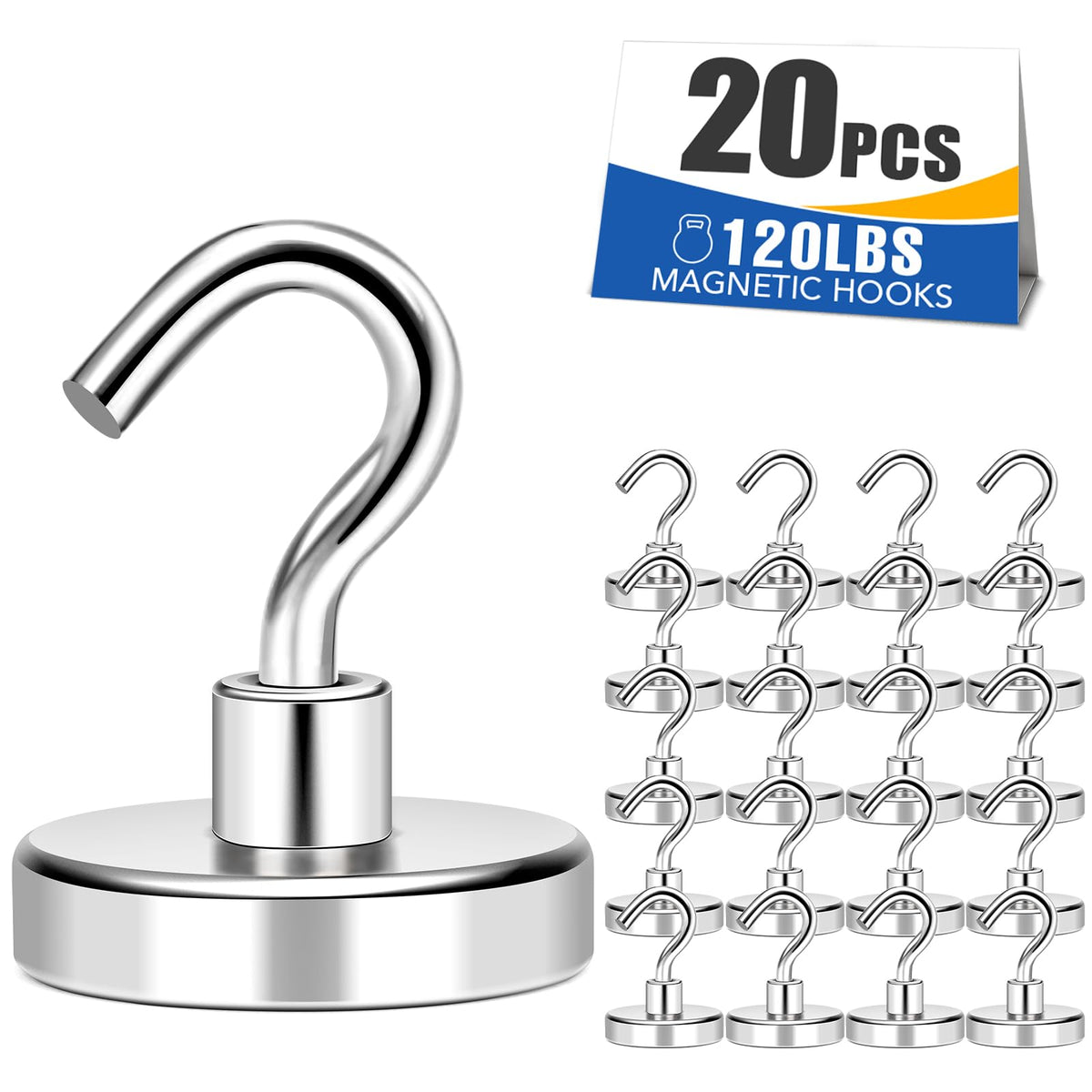 MIKEDE 80LBS Magnetic Hooks, Strong Cruise Cabin Ship Essentials Black