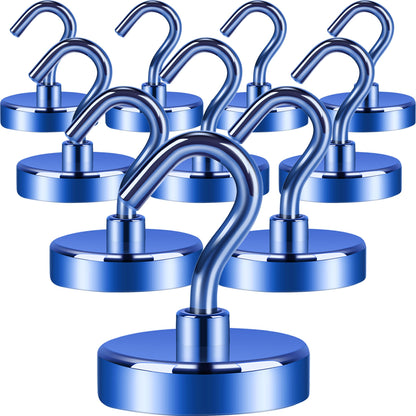 Neosmuk Magnetic Hooks, 30lb Heavy Duty, Silver, 10 Pack