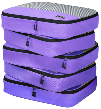 Dot&Dot 5pc Large Packing Cubes for Travel - Lightweight Luggage Organizer Bags for Suitcases (Non-Compression)