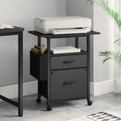 GYIIYUO 2 Drawer File Cabinet 24''W, Mobile Filing Cabinet, Printer Stand