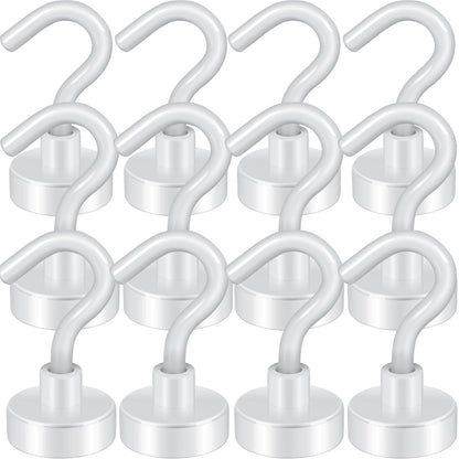 Neosmuk Magnetic Hooks, 30lb Heavy Duty, Silver, 10 Pack
