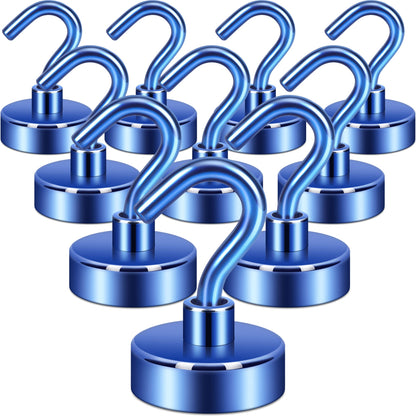 Neosmuk Magnetic Hooks, 30lb Heavy Duty, Silver, 10 Pack