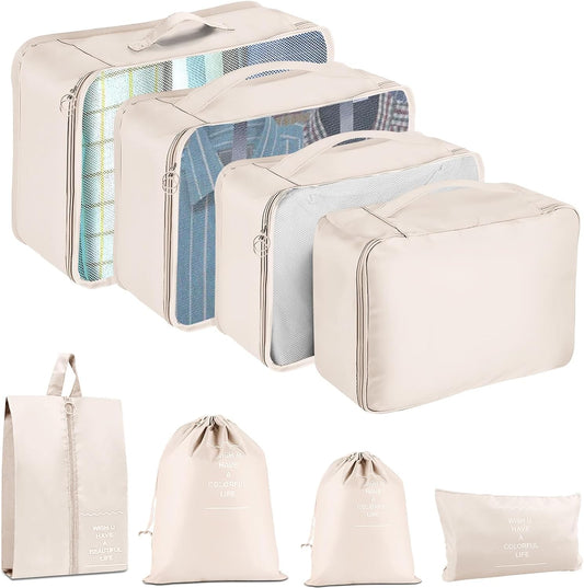 Packing Cubes for Travel 8 Set Luggage Organizer Bags