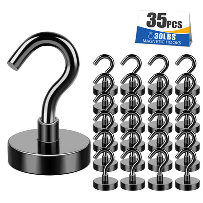 MIKEDE 80LBS Magnetic Hooks, Strong Cruise Cabin Ship Essentials Black