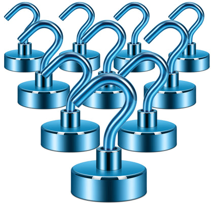 Neosmuk Magnetic Hooks, 30lb Heavy Duty, Silver, 10 Pack