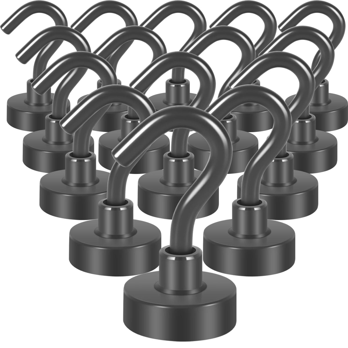 Neosmuk Magnetic Hooks, 30lb Heavy Duty, Silver, 10 Pack