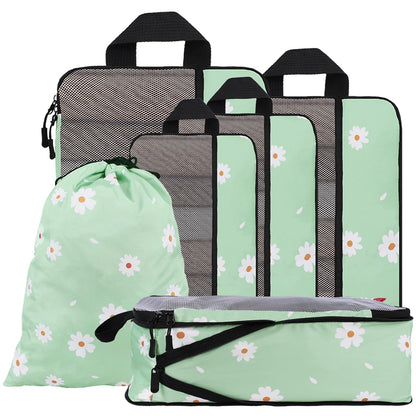 U+U 10 Set Compression Packing Cubes, Travel Organizers (Polka Dot)