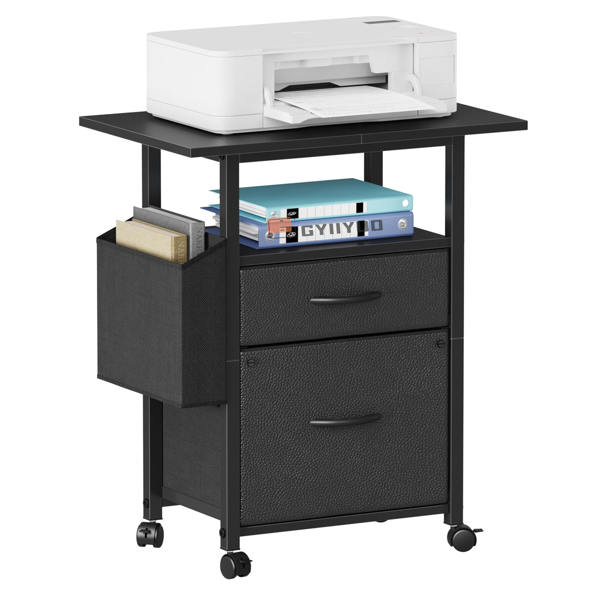GYIIYUO 2 Drawer File Cabinet 24''W, Mobile Filing Cabinet, Printer Stand