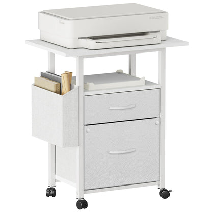 GYIIYUO 2 Drawer File Cabinet 24''W, Mobile Filing Cabinet, Printer Stand