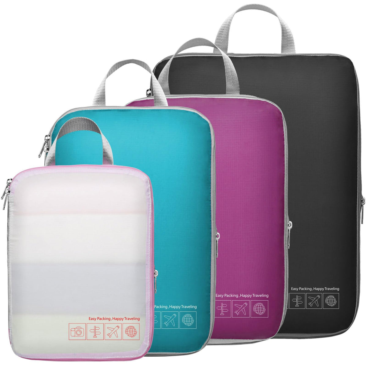 Cambond Compression Packing Cubes for Travel - Luggage Suitcase Organizer