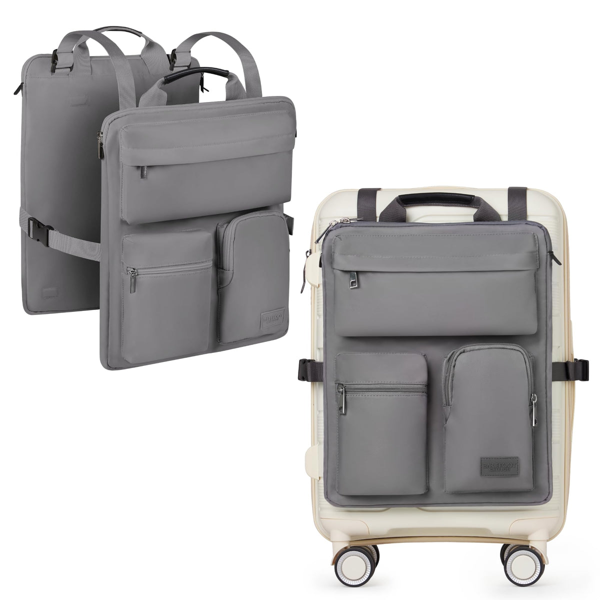 BAREFOOT CARIBOU Over Luggage Organizer for Carry On Bag Harness, Black