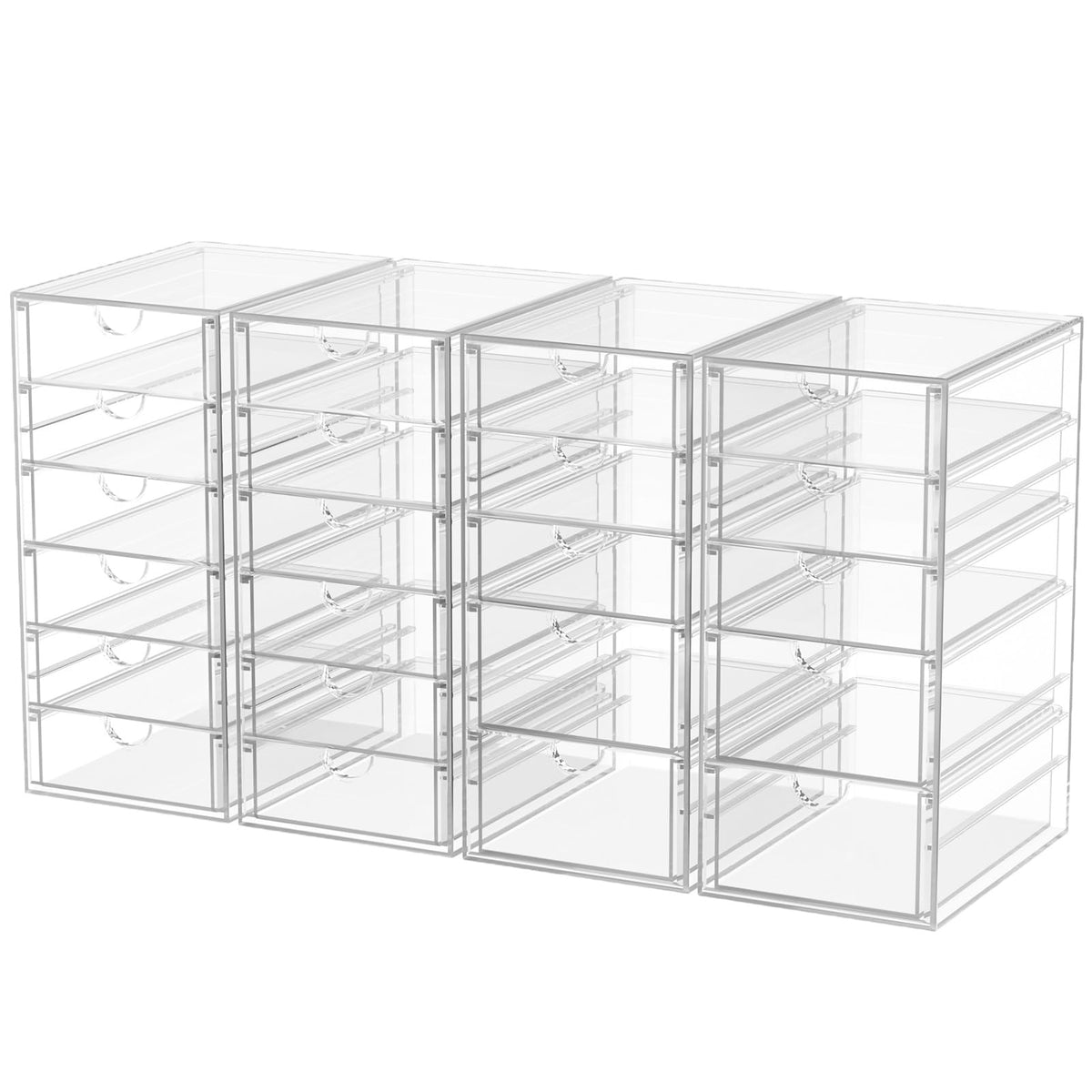 caktraie Acrylic16-Drawer Storage & Makeup Organizer for Desk