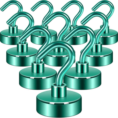 Neosmuk Magnetic Hooks, 30lb Heavy Duty, Silver, 10 Pack