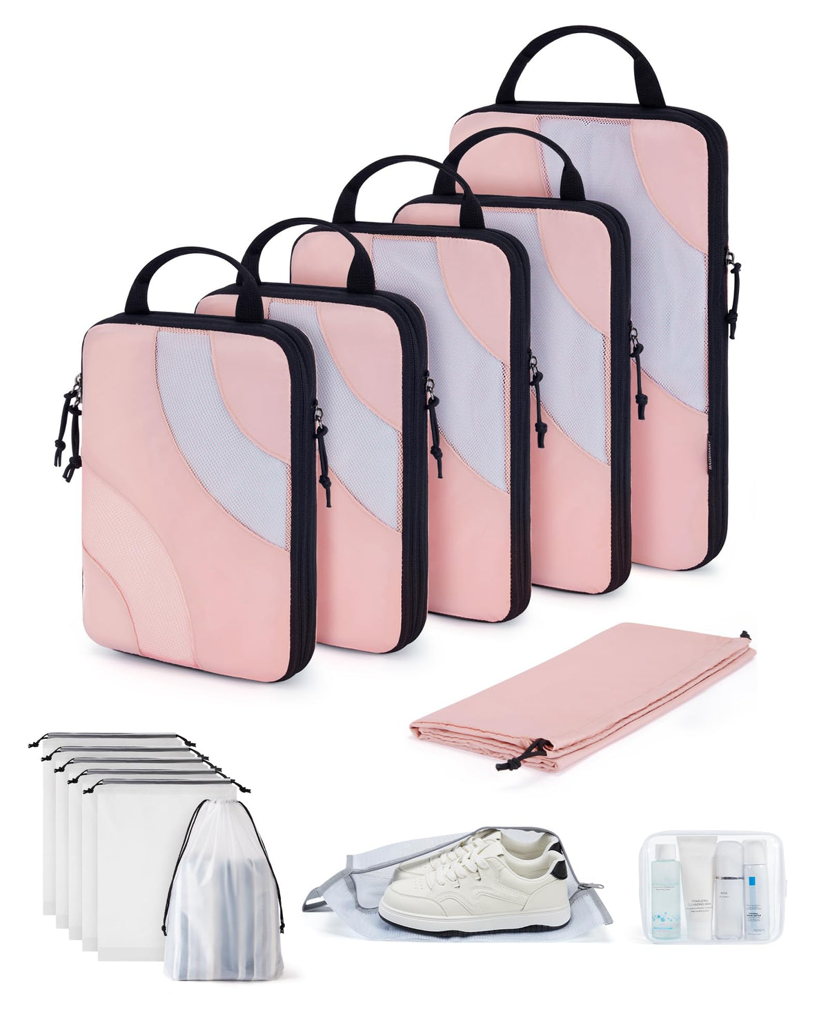 BAGSMART Compression Packing Cubes for Travel