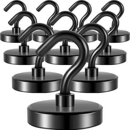 Neosmuk Magnetic Hooks, 30lb Heavy Duty, Silver, 10 Pack
