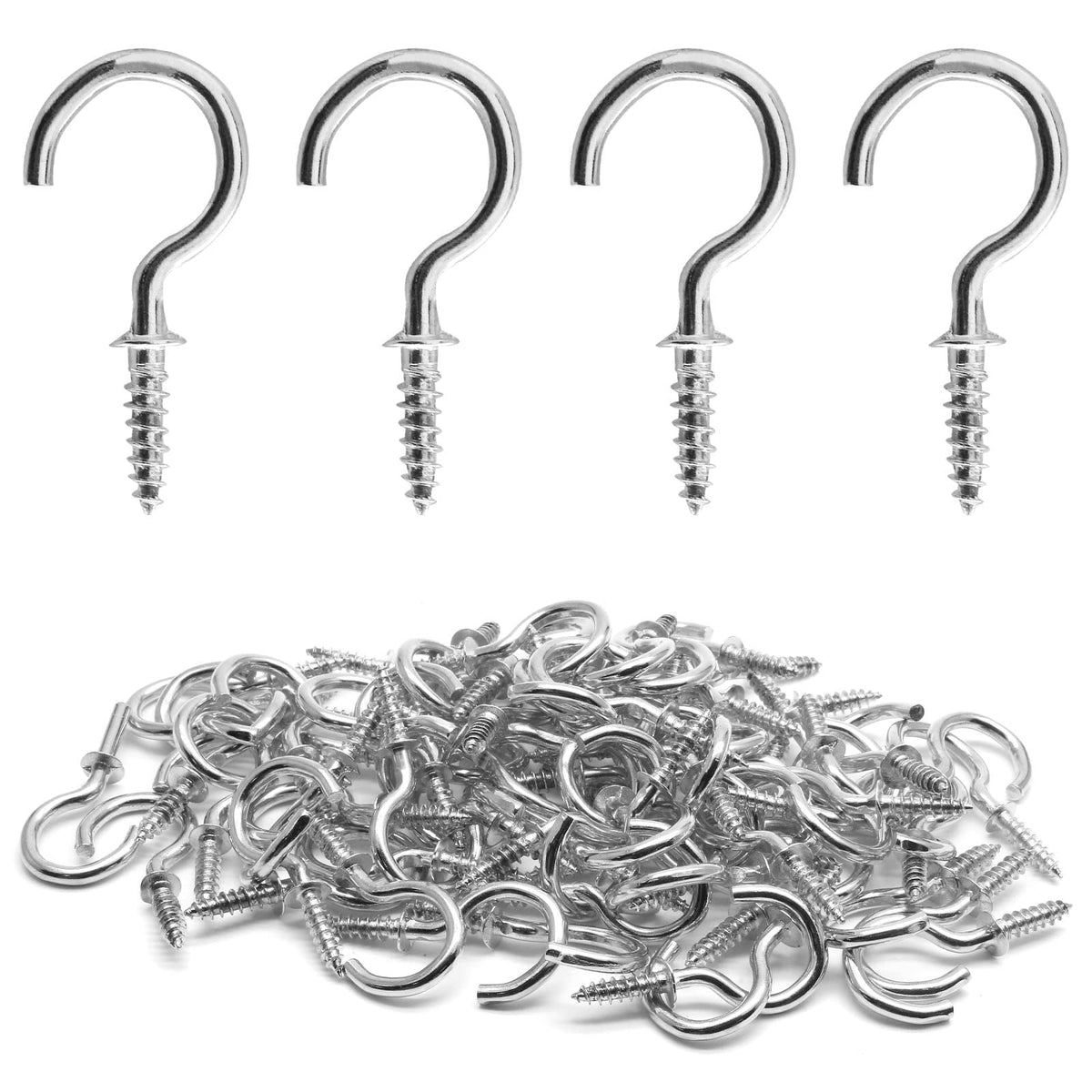Biaungdo 1/2" Ceiling Cup Hooks, Gold, 100 Pcs