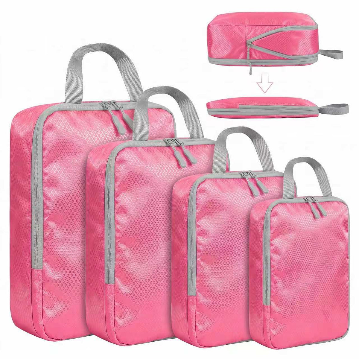 LANSKLBD 6/8 Set Packing Cubes for Suitcases Travel Luggage Packing Organizers,Travel Accessories Essentials Luggage Organizer with Shoe/Tioletry/Laundry Bag (Dark Blue, 8 set)